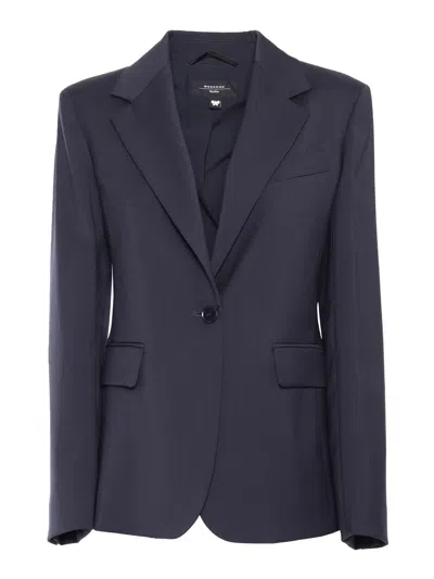 Max Mara Lamine Navy Jacket In Blue