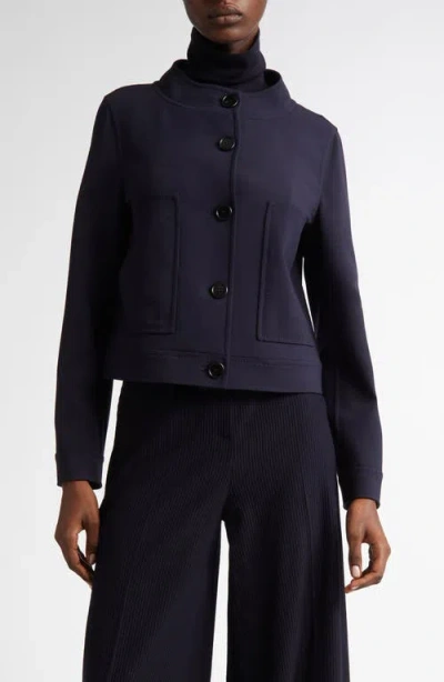 MAX MARA MAX MARA LAMINE STRETCH VIRGIN WOOL JACKET