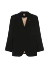 Max Mara Lampada Single-breasted Blazer In Black