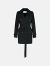 Max Mara 'landa' Black Cotton Trench Coat