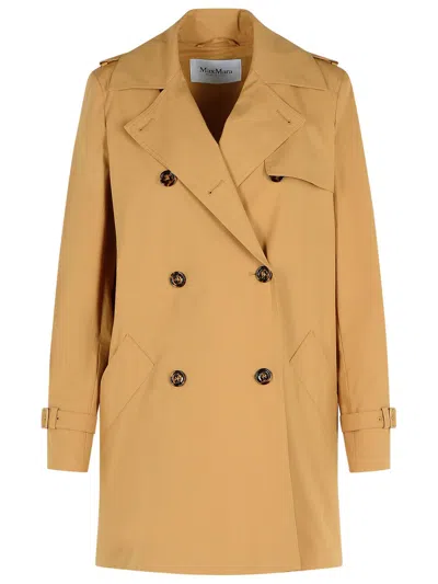Max Mara 'landa' Black Cotton Trench Coat Women