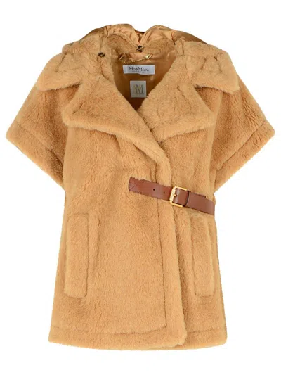 Max Mara 'lanoso' Beige Alpaca Blend Cape Women