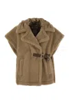 Max Mara Lanoso4 Teddy Fabric Vest Cape