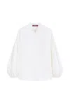 Max Mara Lantern-sleeve Blouse In White