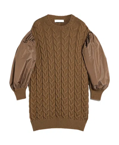 MAX MARA WOOL DRESS WITH LANTERN SLEEVES