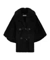 Max Mara Women's Vegan Fur Jacket George In Black