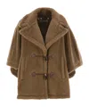 Max Mara V-neck Long-sleeved Coat In Green