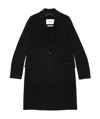 Max Mara Lapel Coat In Black