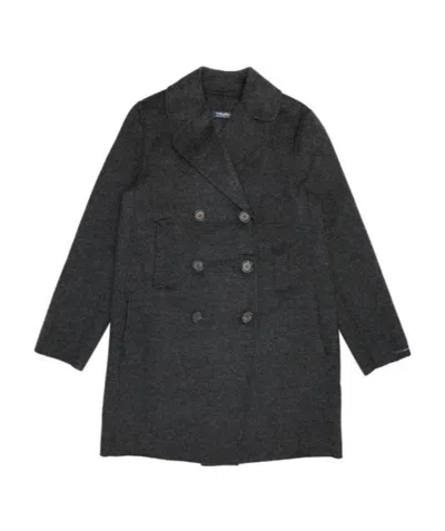 Max Mara Lapel Coat In Black