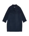 Max Mara Lapel Coat In Blue