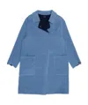 Max Mara Lapel Coat In Blue
