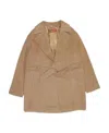 Max Mara Lapel Coat In Brown
