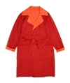 Max Mara Lapel Coat In Red