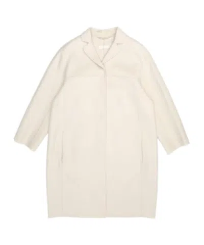 Max Mara Lapel Coat In White