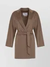 Max Mara Lapel Collar Belted Cashmere Coat