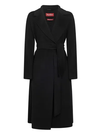 MAX MARA LAPEL-COLLAR BELTED COAT
