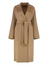 Max Mara Studio Cles Wool And Cashmere Coat In Brown