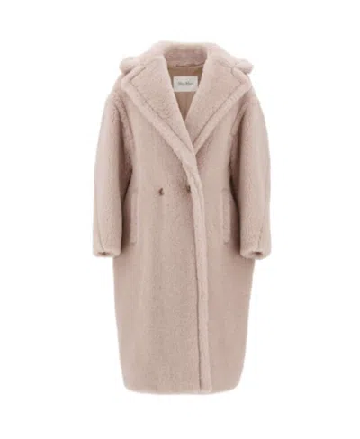 Max Mara Beige Tedgirl Coat In 002 Sand