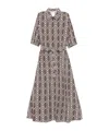 Max Mara Cotton Shirtdress Belted Waist In Multicolor