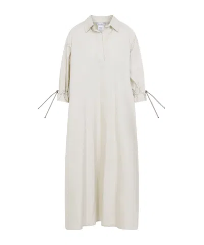 Max Mara Lapel Dress In White