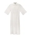 Max Mara Eulalia Cotton-blend Midi Shirt Dress In White