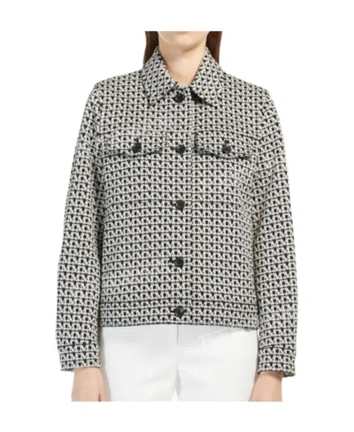 Max Mara Lapel Jacket In Gray