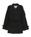 Max Mara Lapel Long Sleeve Coat In Black
