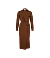 Max Mara Agrume Cotton Poplin Shirt Dress In Brown