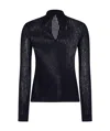 Max Mara Lapel Long Sleeve Polo Shirt In Black