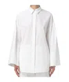 Max Mara Lapel Long-sleeved Shirt In White