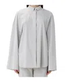 Max Mara Lapel Long Sleeve Shirt In White