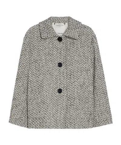 Max Mara Lapel Long-sleeved Coat In Black
