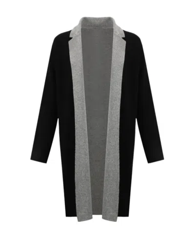 Max Mara Lapel Long-sleeved Coat In Black
