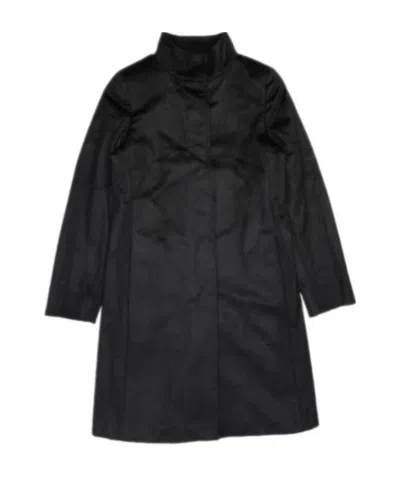 Max Mara Lapel Long-sleeved Coat In Black
