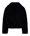 Max Mara Lapel Long-sleeved Coat In Black