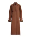Max Mara Lapel Long-sleeved Coat In Brown