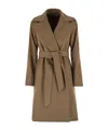 Max Mara Lapel Long-sleeved Coat In Brown