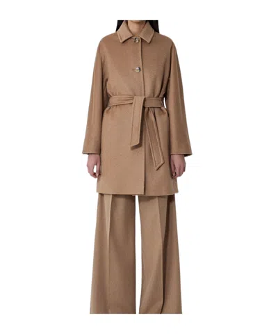 MAX MARA CAMEL COAT WITH BELT