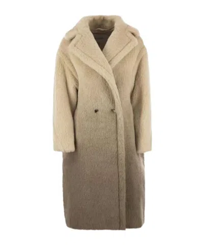 Max Mara Lapel Long-sleeved Coat In Brown