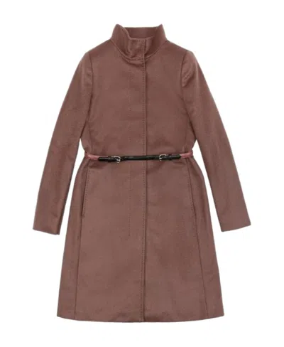 Max Mara Lapel Long-sleeved Coat In Brown