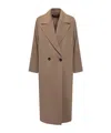 Max Mara Lapel Long-sleeved Coat In Brown