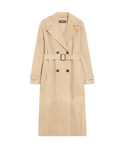 MAX MARA MAX MARA STUDIO DOUBLE-BREASTED BELTED LONG COAT