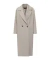Max Mara Lapel Long-sleeved Coat In Nude