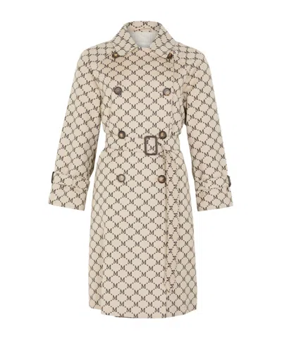 Max Mara Lapel Long-sleeved Coat In Nude