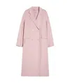 Max Mara Lapel Long-sleeved Coat In Pink