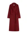 Max Mara Lapel Long-sleeved Coat In Red