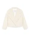 Max Mara Oggeri Teddy Short Coat In White