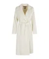Max Mara Lapel Long-sleeved Coat In White