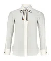 Max Mara Lapel Long-sleeved Shirt In Gray
