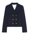 Max Mara Lapel Long-sleeved Suit Coat In Black
